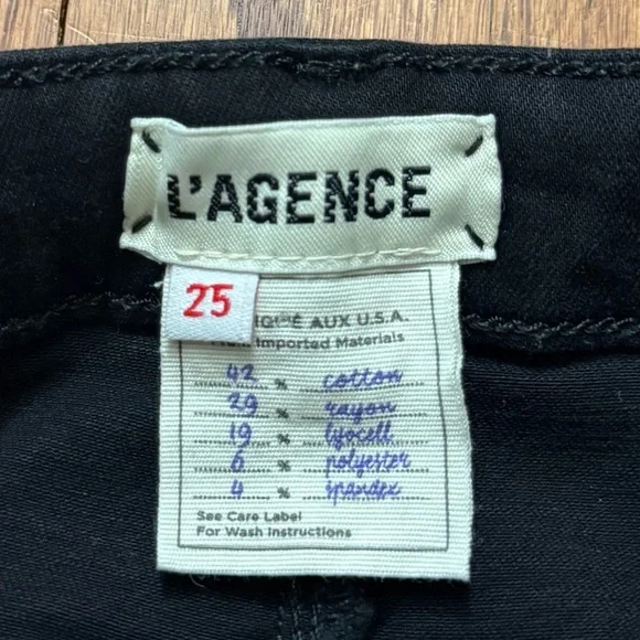 L’Agence Margot Skinny High Rise Jeans in black size 25 - Picture 12 of 15
